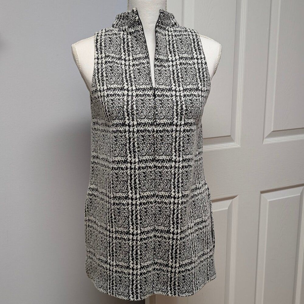 Michael Kors Sleeveless Sweater Black/White Size M - Picture 2 of 5